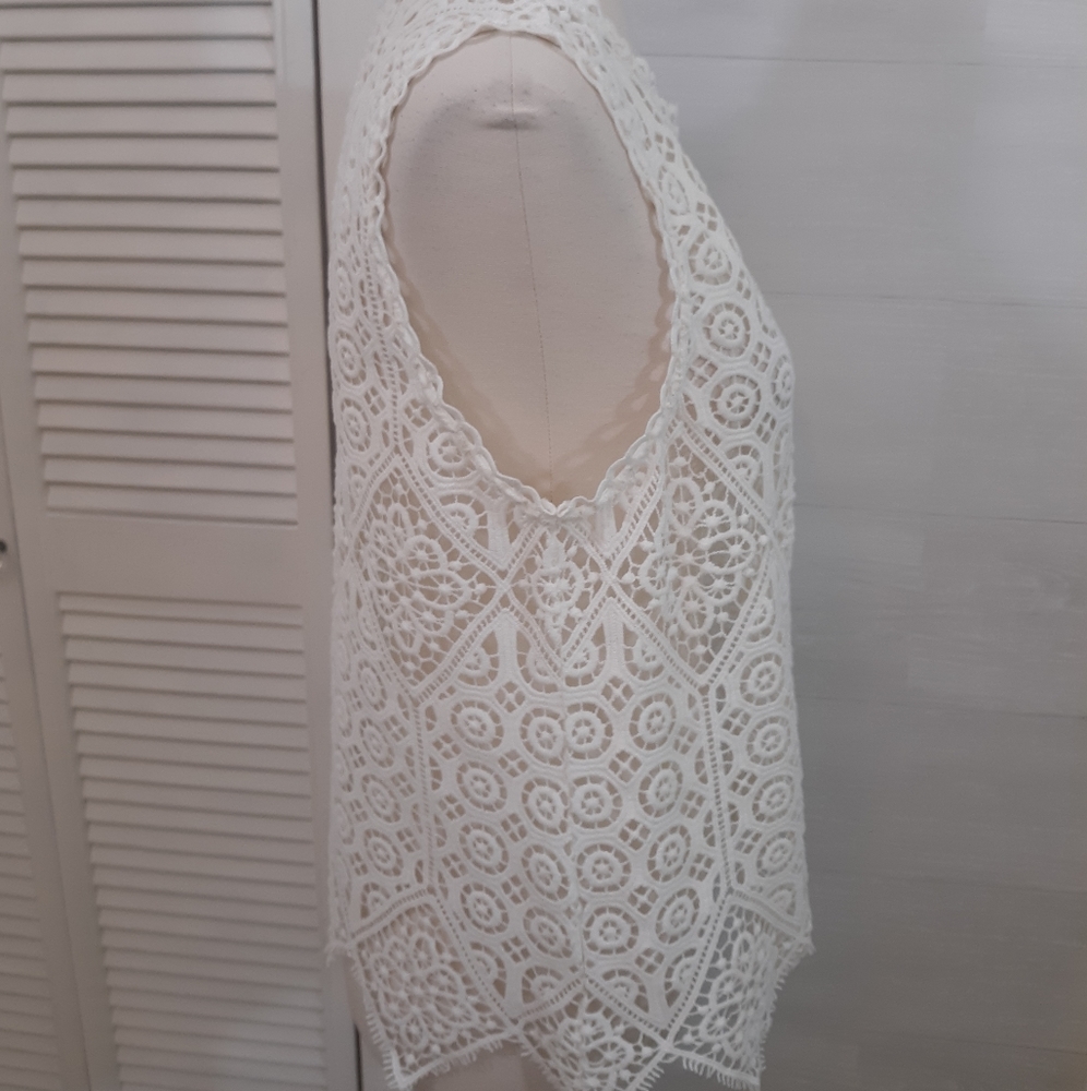 Anthro Deletta lace blouse top small *C - Picture 3 of 8